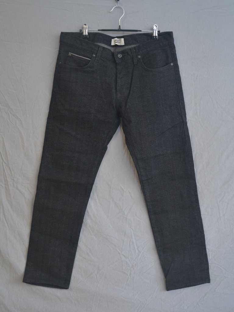 Naked & Famous Denim Slim Straight Black Jeans